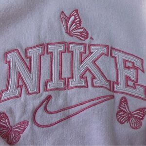 Pink Etsy Made Nike sweater. Great condition